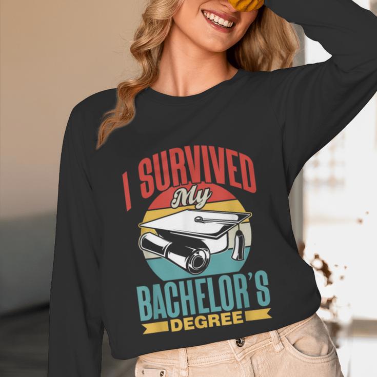 I Survived My Bachelor's Degree Party Bachelor Graduation Unisex Long Sleeve T-Shirt