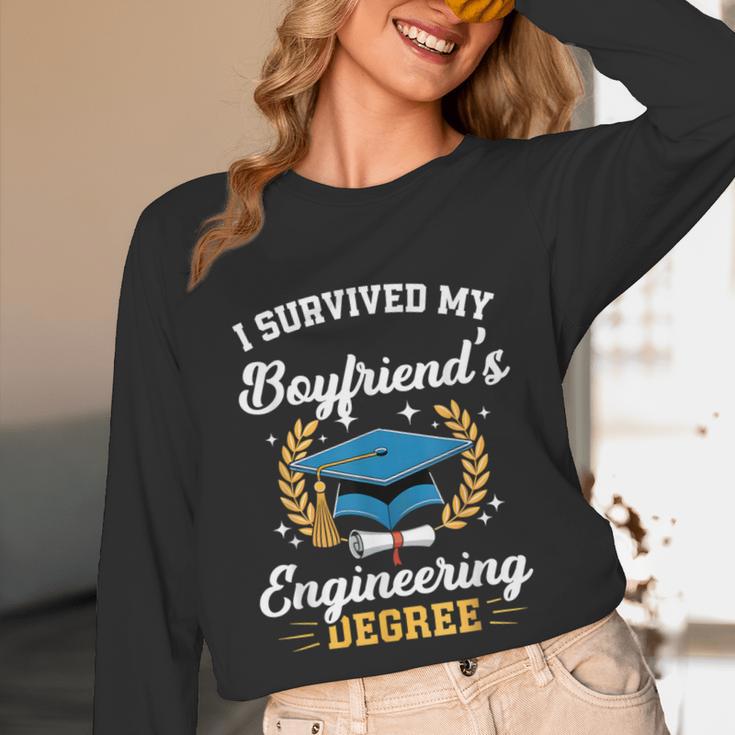 I Survived My Boyfriend's Engineering Degree Graduation Unisex Long Sleeve T-Shirt