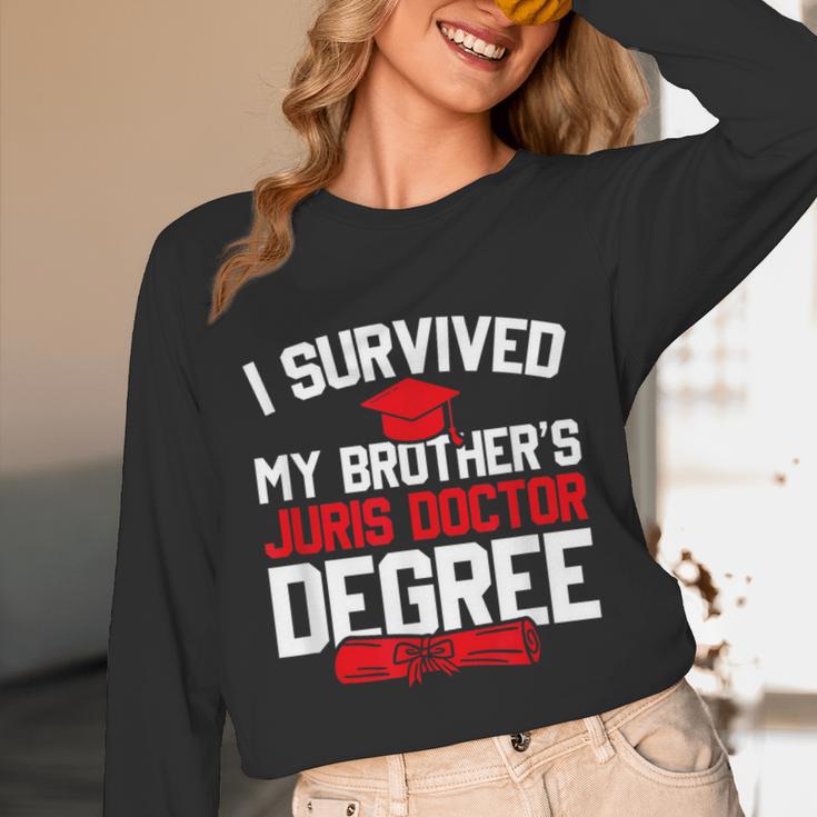 I Survived My Brother's Juris Doctor Degree Graduation Unisex Long Sleeve T-Shirt