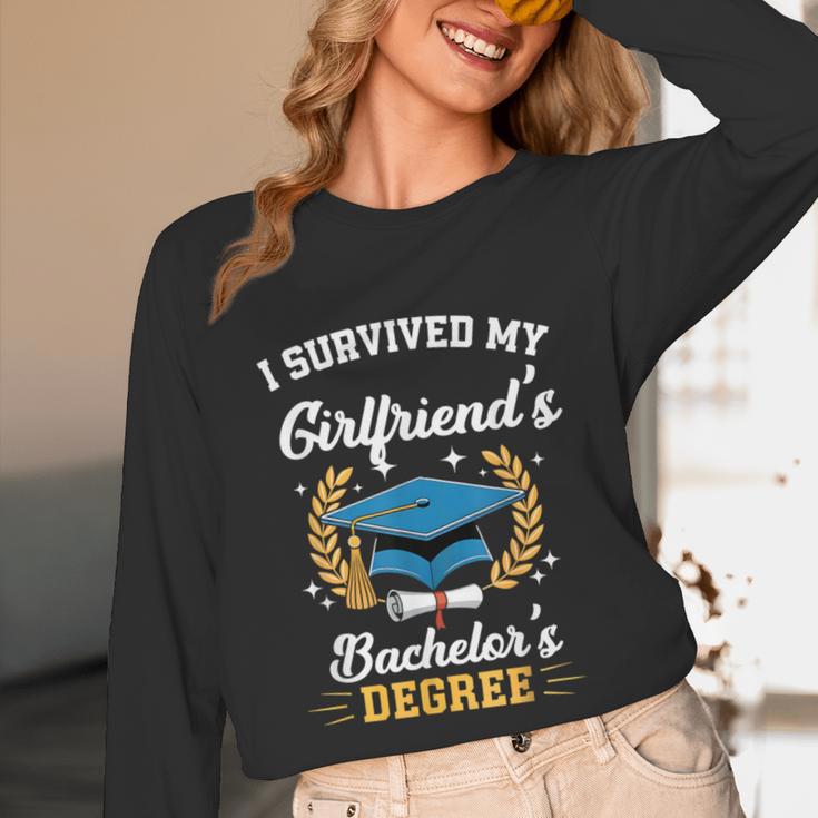 I Survived My Girlfriend's Bachelor's Degree Graduation Unisex Long Sleeve T-Shirt