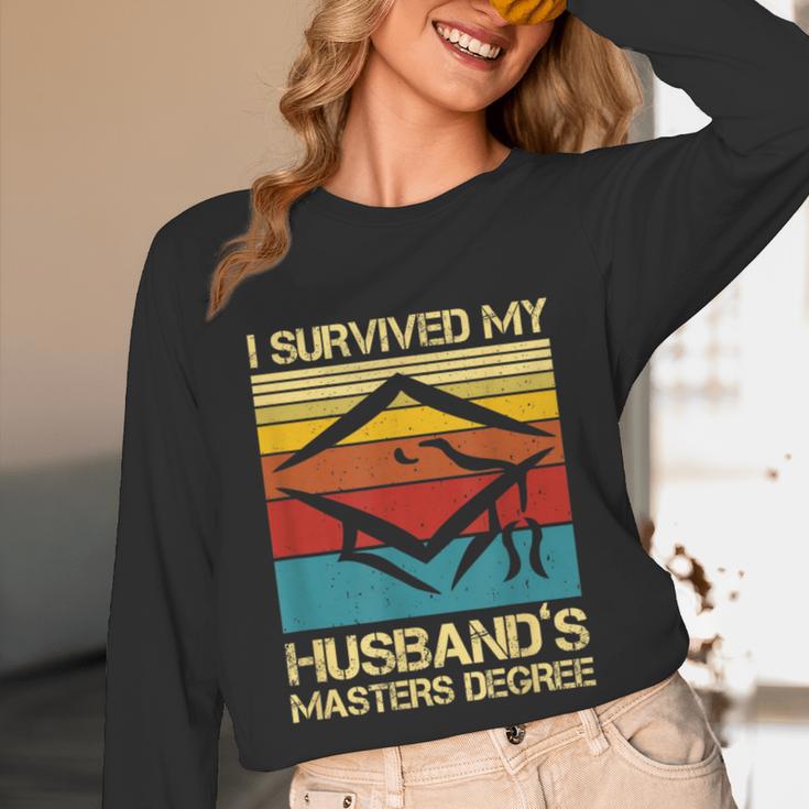 I Survived My Husband's Master's Degree Graduation Unisex Long Sleeve T-Shirt