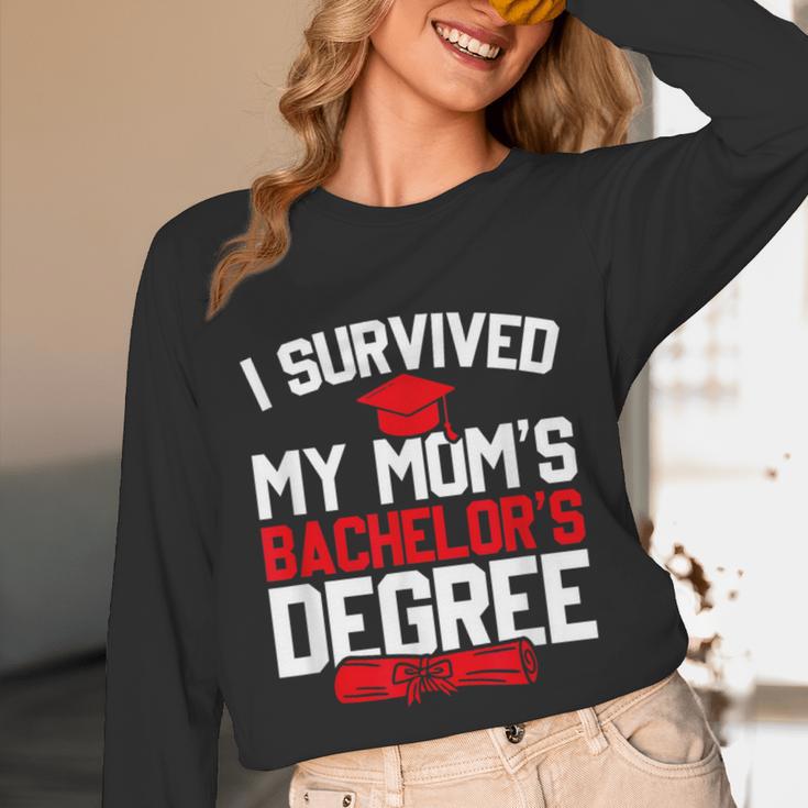 I Survived My Mom's Bachelor's Degree Graduation Unisex Long Sleeve T-Shirt