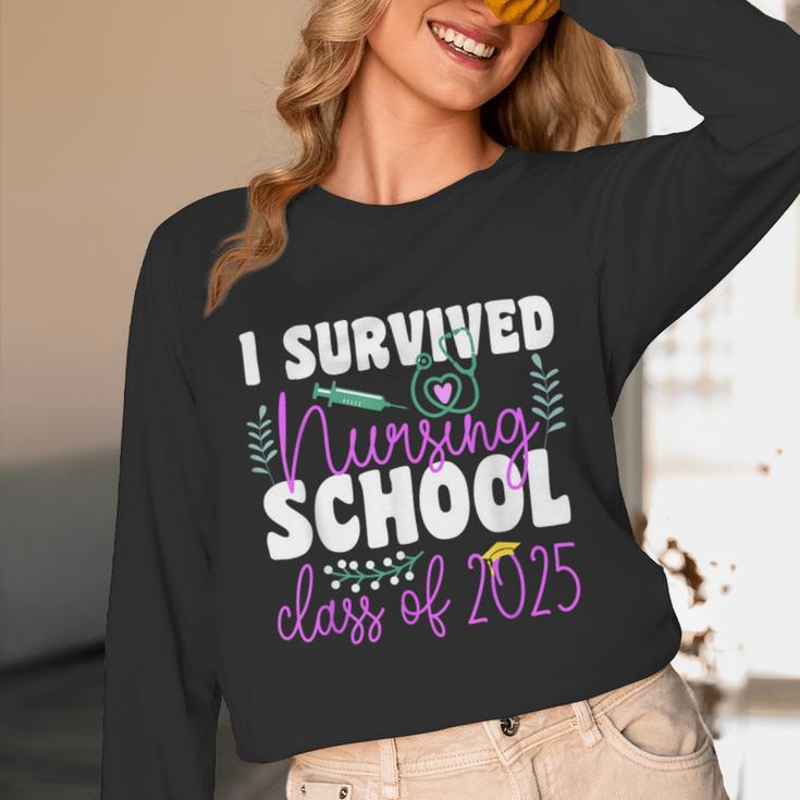 I Survived Nursing School Class Of 2025 New Nurse Graduation Unisex Long Sleeve T-Shirt