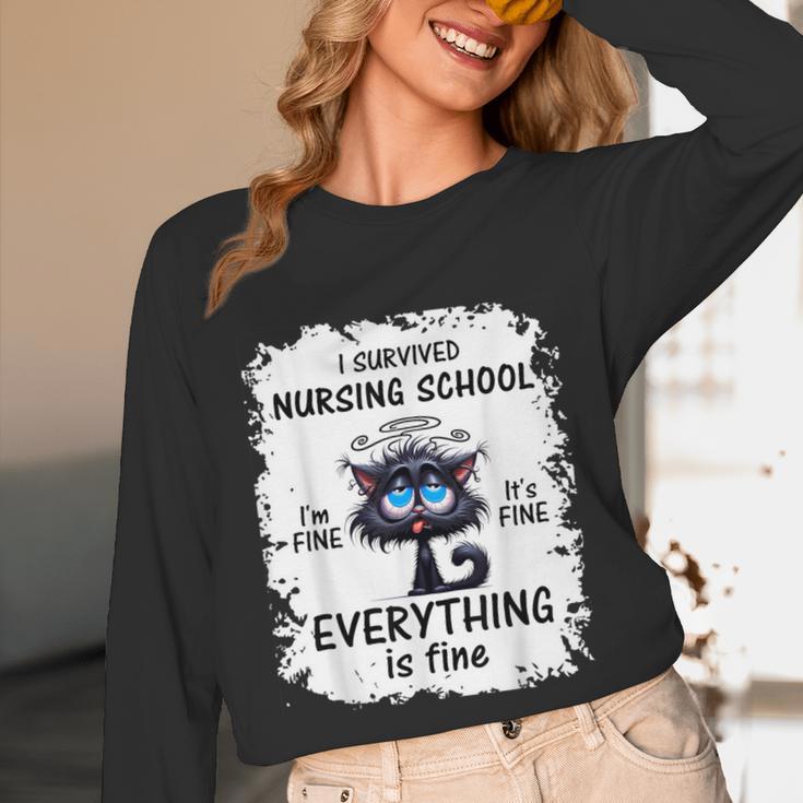 I Survived Nursing School Graduation 2025 Unisex Long Sleeve T-Shirt
