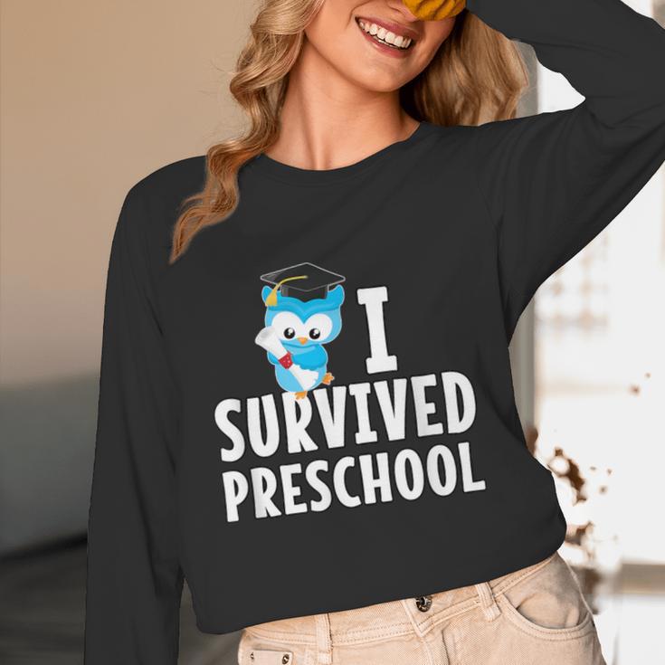 I Survived PreSchool Graduation Kids Owl Grad Shirt Unisex Long Sleeve T-Shirt