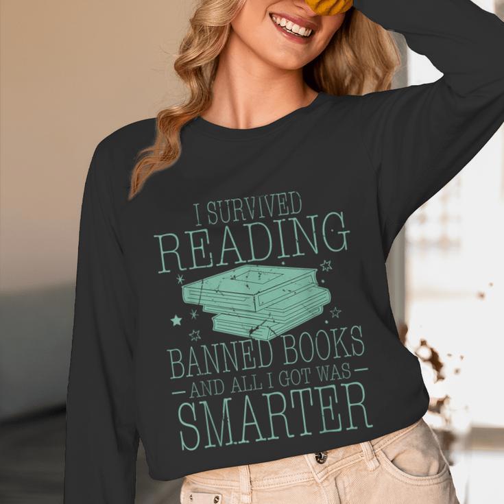I Survived Reading Banned Books And All I Got Was Sma Unisex Long Sleeve T-Shirt I Survived Reading Banned Books And All I Got Was Sma Unisex Long Sleeve T-Shirt