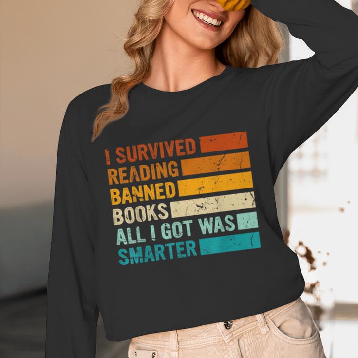I Survived Reading Banned Books All I Got Was Smarter Unisex Long Sleeve T-Shirt