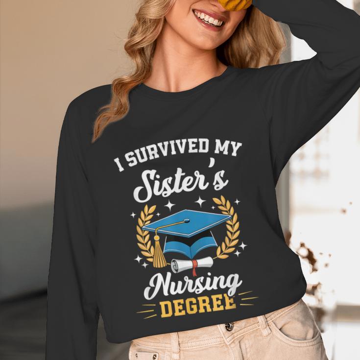 I Survived My Sister's Nursing Degree Graduation Unisex Long Sleeve T-Shirt
