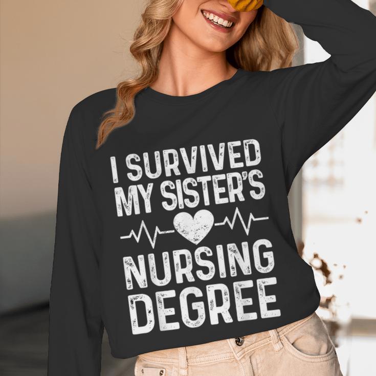 I Survived My Sister's Nursing Degree School Graduation Unisex Long Sleeve T-Shirt