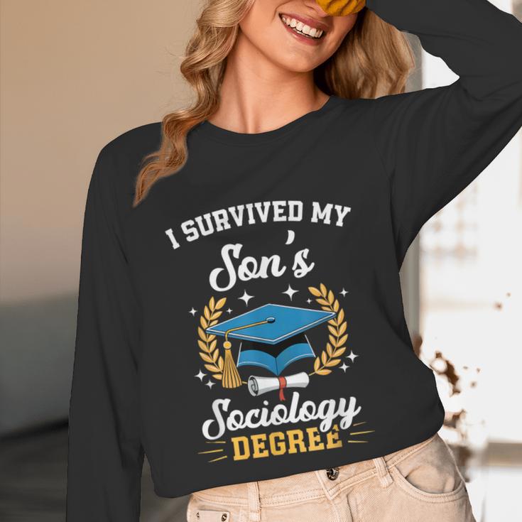 I Survived My Son's Sociology Degree Graduation Unisex Long Sleeve T-Shirt