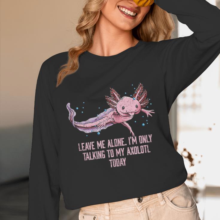 Im Only Talking To My Axolotl Today Salamander Introvert Unisex Long Sleeve T-Shirt Im Only Talking To My Axolotl Today Salamander Introvert Unisex Long Sleeve T-Shirt