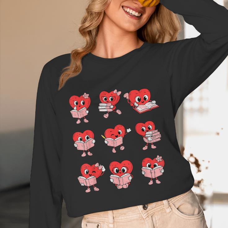 Teacher Valentines Day Reading Book Lover Bookworm Library Unisex Long Sleeve T-Shirt Teacher Valentines Day Reading Book Lover Bookworm Library Unisex Long Sleeve T-Shirt