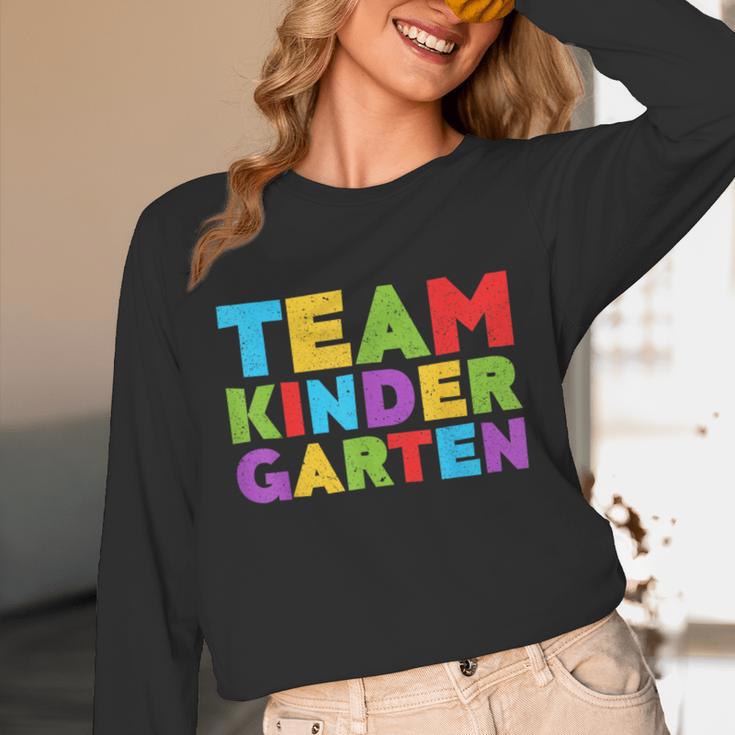 Team Kindergarten Shirt Teacher Back To School Graduation Men Women Girls Kids Unisex Long Sleeve T-Shirt