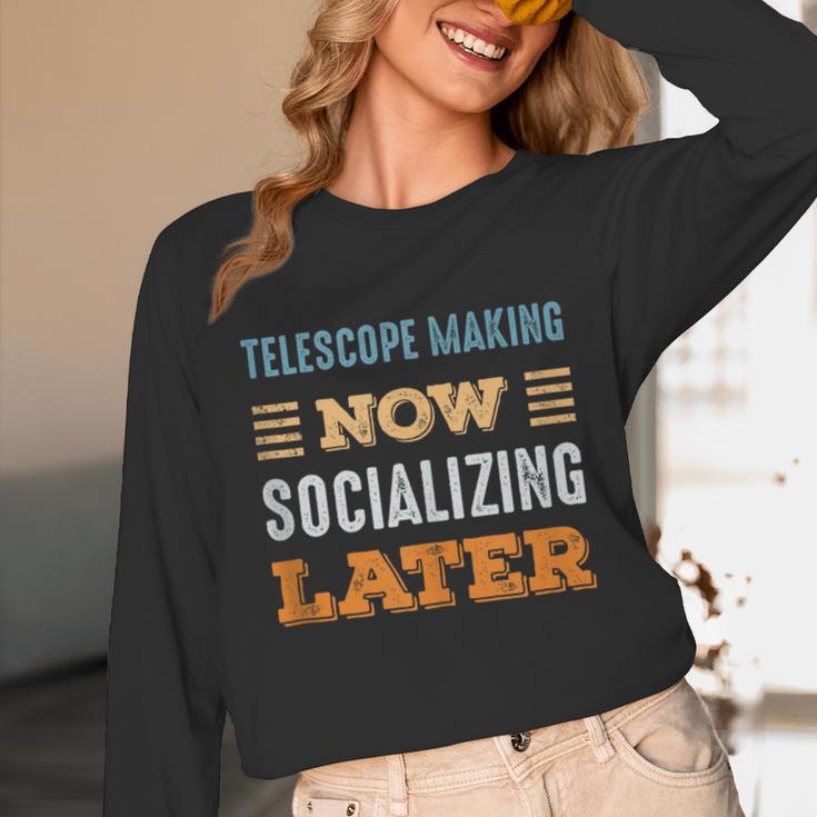 Telescope Making Now Minimal Socializing Introvert Vintage Unisex Long Sleeve T-Shirt Telescope Making Now Minimal Socializing Introvert Vintage Unisex Long Sleeve T-Shirt