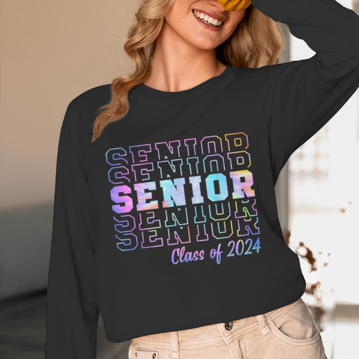 Tie Dye Senior 24 Class Of 2024 Seniors Graduation 24 Unisex Long Sleeve T-Shirt