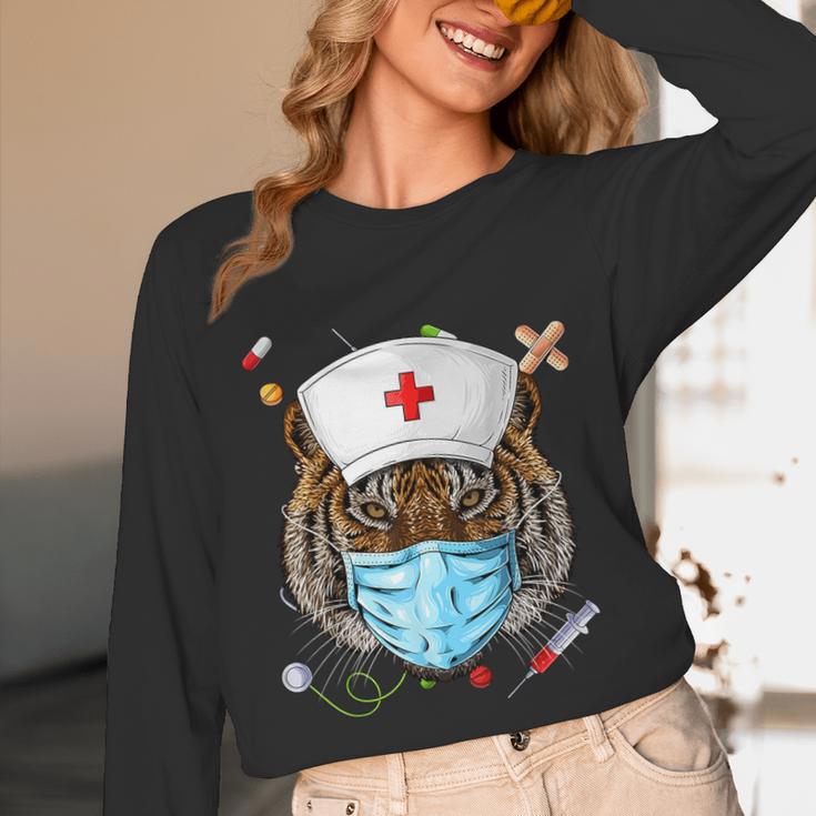 Tiger Nurse RN ER Nursing School Graduation Unisex Long Sleeve T-Shirt