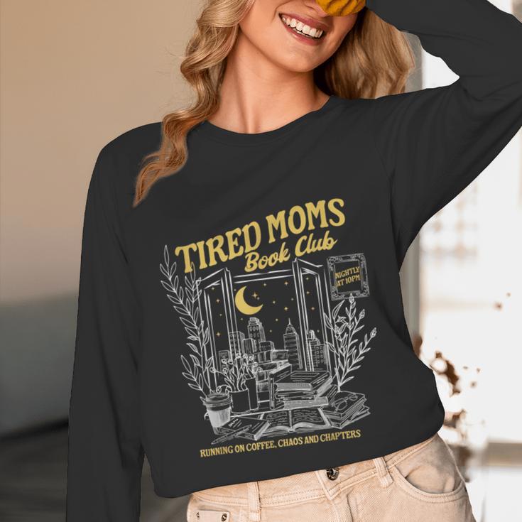 Tired Moms Club Bookish Book Lover Homebody Fall Book Club Unisex Long Sleeve T-Shirt