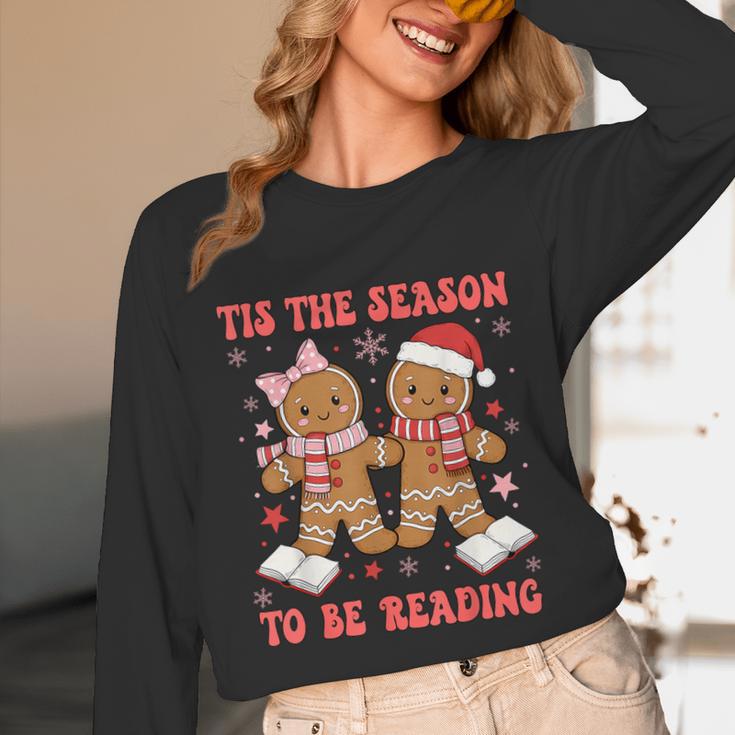 Tis The Season Reading Christmas Shirt Book Lovers Teacher Unisex Long Sleeve T-Shirt