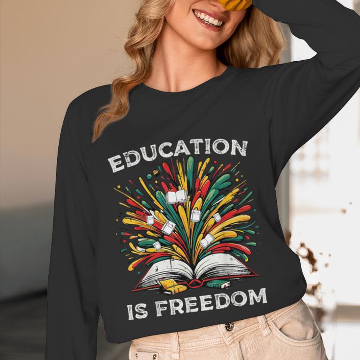 History Book Education Freedom Teacher Women Men Kids Unisex Long Sleeve T-Shirt