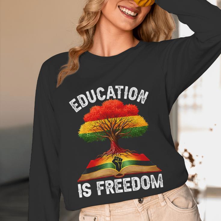 History Education Is Freedom Books Black History Unisex Long Sleeve T-Shirt History Education Is Freedom Books Black History Unisex Long Sleeve T-Shirt