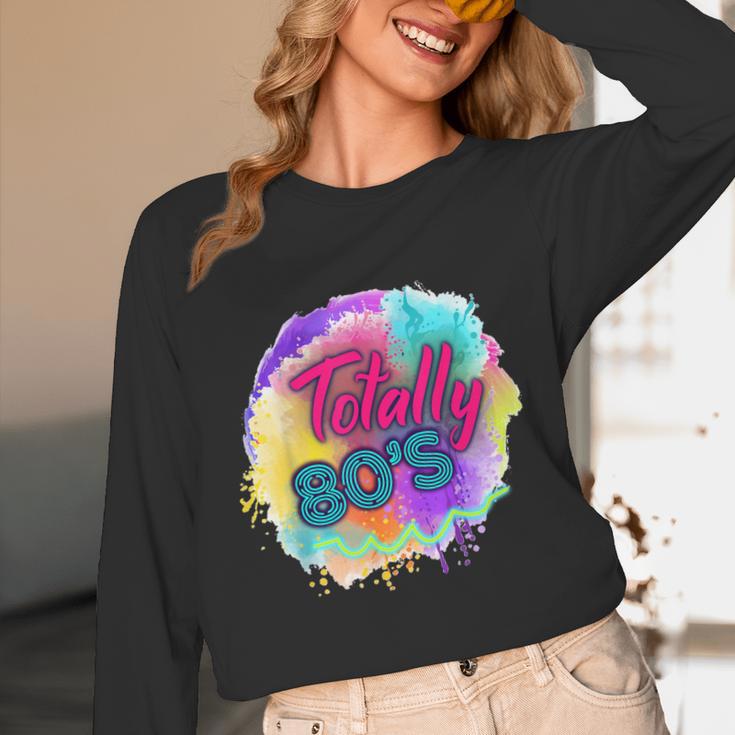 Totally 80's Tie Dye Retro Vibes 1980s Style Nostalgia Unisex Long Sleeve T-Shirt