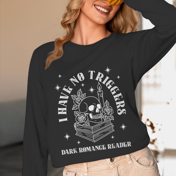 Trigger Warning Dark Romance Reader Bookish No Triggers Book Unisex Long Sleeve T-Shirt Trigger Warning Dark Romance Reader Bookish No Triggers Book Unisex Long Sleeve T-Shirt