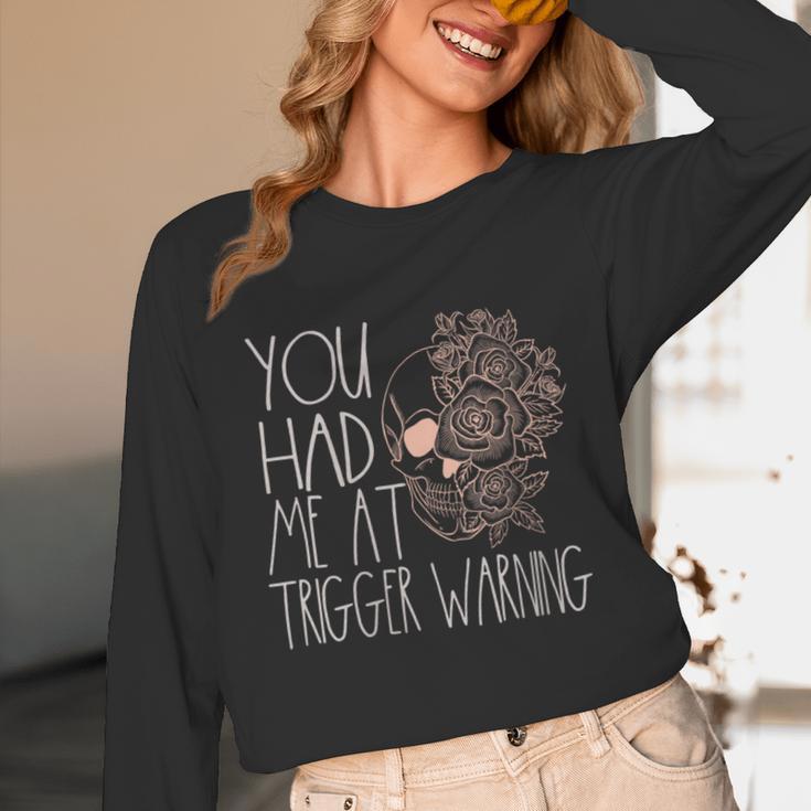 Trigger Warning Dark Romance Reader Smut Spicy Book Merch Unisex Long Sleeve T-Shirt Trigger Warning Dark Romance Reader Smut Spicy Book Merch Unisex Long Sleeve T-Shirt