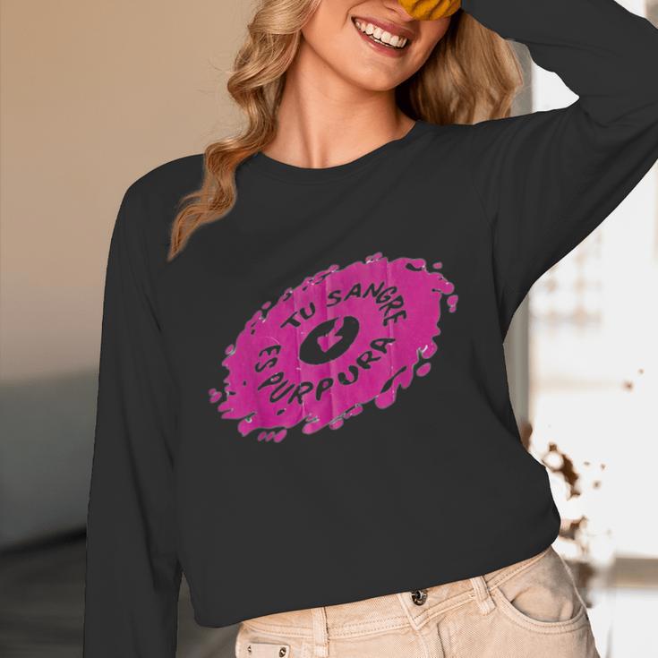 Tu Sangre Es Purpura Mexican Nostalgia Unisex Long Sleeve T-Shirt