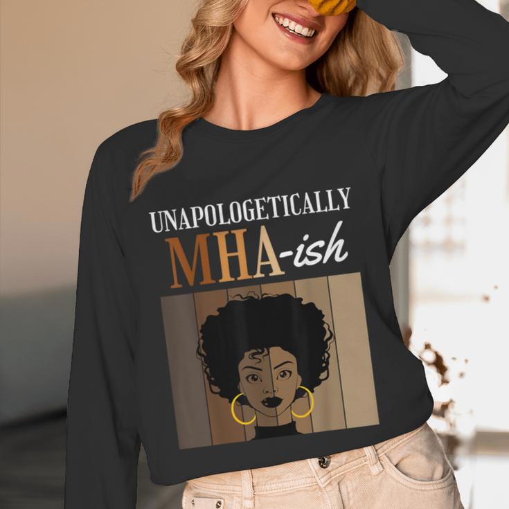 Unapologetically MHA-Ish Student Graduation Afro Unisex Long Sleeve T-Shirt