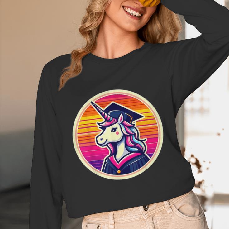 Unicorn University Graduation Graduating School Girl Cute Unisex Long Sleeve T-Shirt