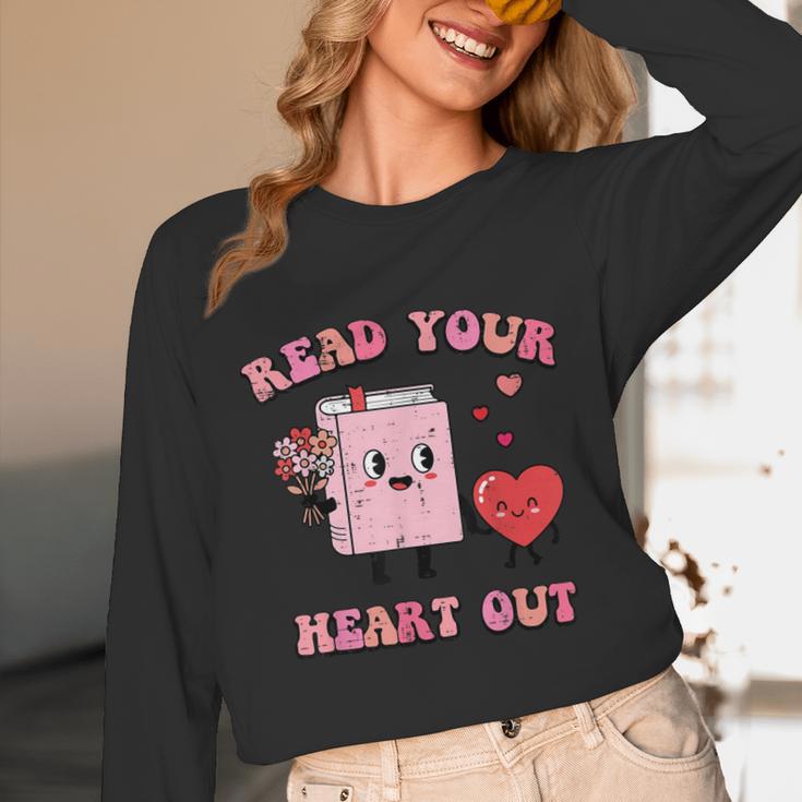 Valentines Day Book Read Your Heart Out Women Men Kids Unisex Long Sleeve T-Shirt