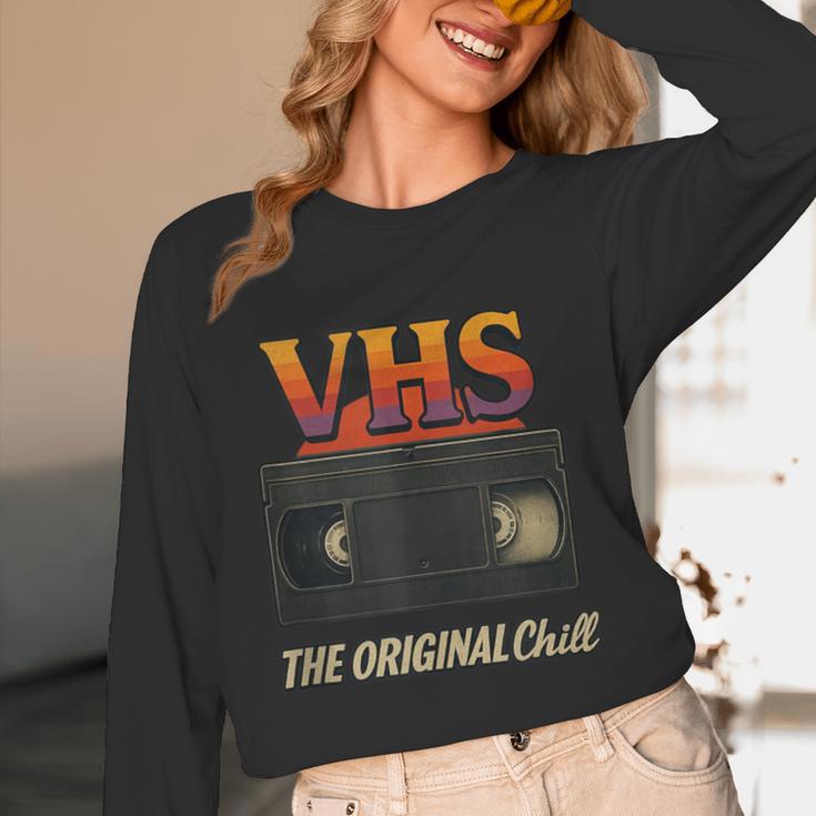 VHS Tape Nostalgia Old School Technology Humor Unisex Long Sleeve T-Shirt VHS Tape Nostalgia Old School Technology Humor Unisex Long Sleeve T-Shirt
