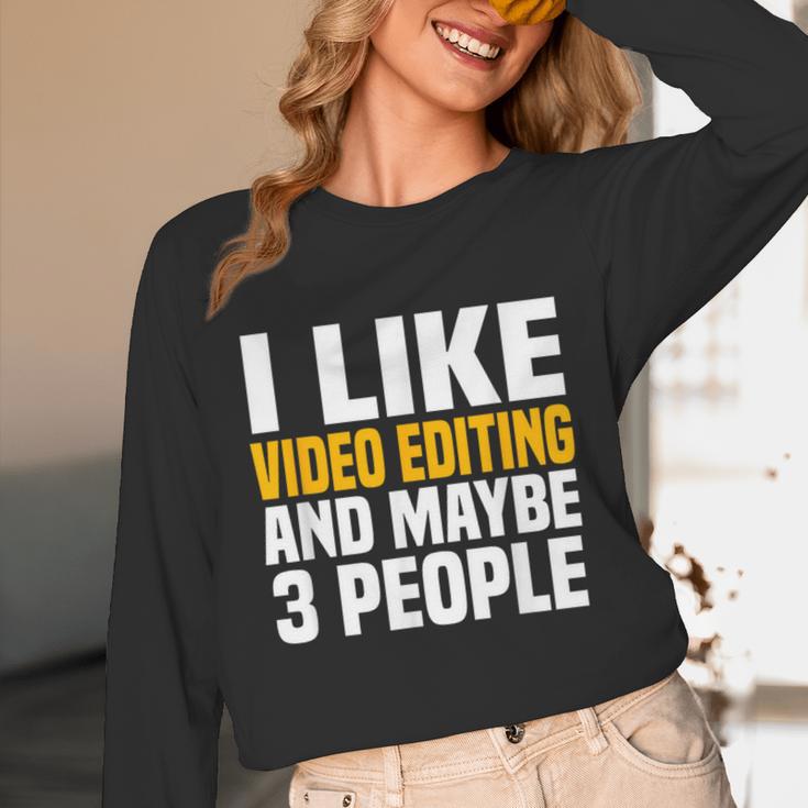 Video Editor Introvert Editing Production Filmmaking Job Unisex Long Sleeve T-Shirt Video Editor Introvert Editing Production Filmmaking Job Unisex Long Sleeve T-Shirt