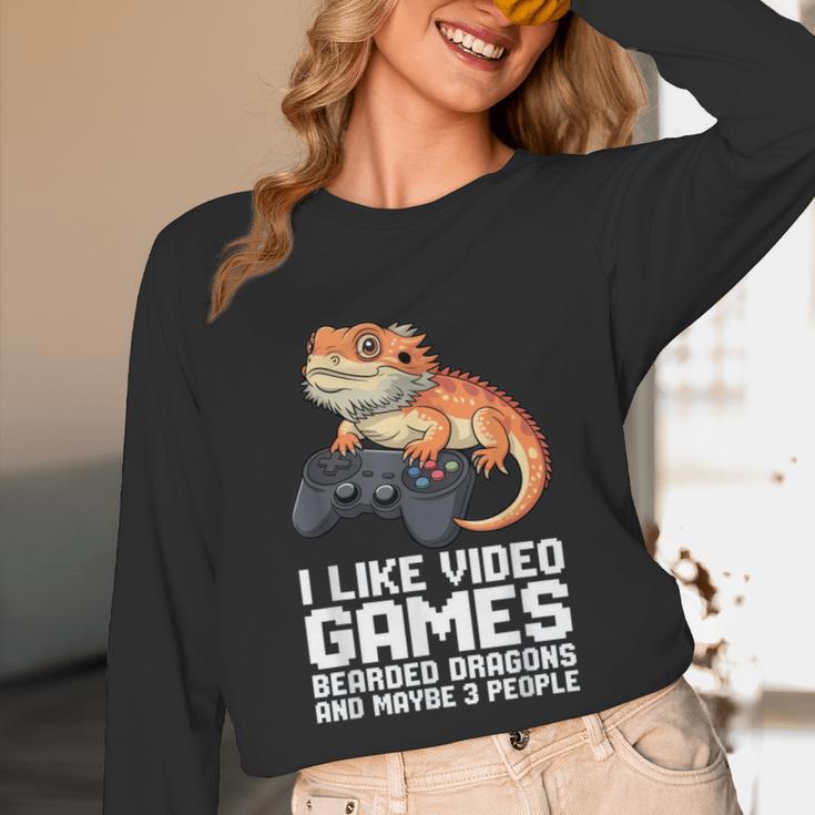 I Like Video Games Bearded Dragon Gamer Introvert Mood Unisex Long Sleeve T-Shirt I Like Video Games Bearded Dragon Gamer Introvert Mood Unisex Long Sleeve T-Shirt