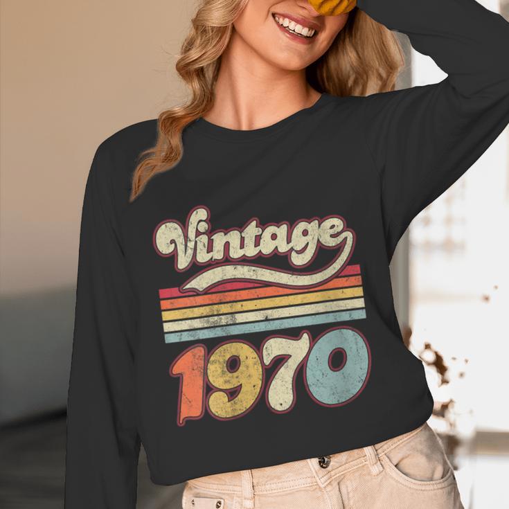 Vintage 1970 Birthday Retro Style 70's Born Nostalgia Outfit Unisex Long Sleeve T-Shirt
