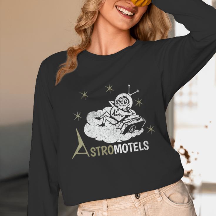 Vintage Hotel Matchbook Astro Motels 50s Retro Spaceman Unisex Long Sleeve T-Shirt