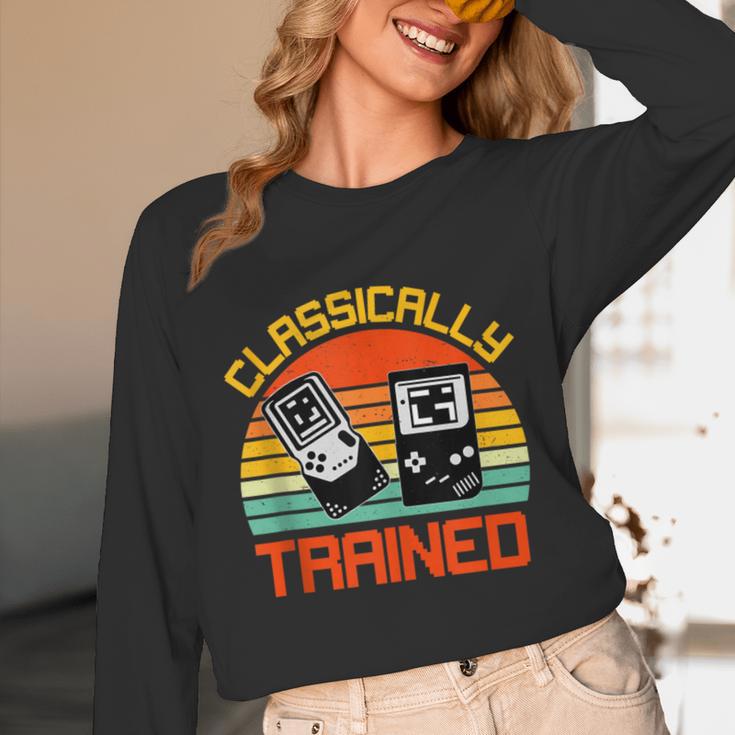 Vintage Retro Classically Trained Video Game 90s Nostalgia Unisex Long Sleeve T-Shirt Vintage Retro Classically Trained Video Game 90s Nostalgia Unisex Long Sleeve T-Shirt