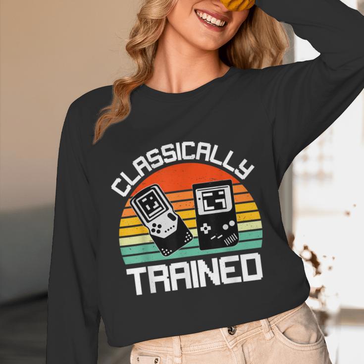 Vintage Retro Classically Trained Video Game 90s Nostalgia Unisex Long Sleeve T-Shirt Vintage Retro Classically Trained Video Game 90s Nostalgia Unisex Long Sleeve T-Shirt