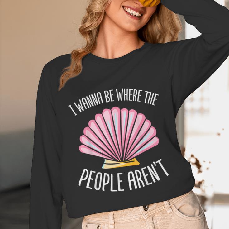 I Wanna Be Where The People Aren't Introverted Introvert Unisex Long Sleeve T-Shirt I Wanna Be Where The People Aren't Introverted Introvert Unisex Long Sleeve T-Shirt