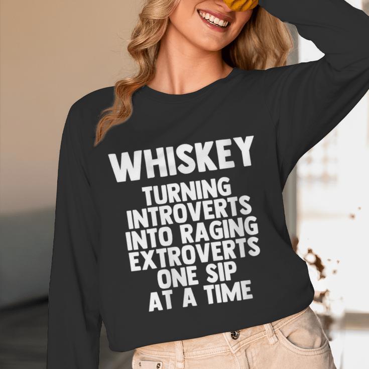 Whiskey Lovers Extrovert Quote Introvert Alcohol Drink Humor Unisex Long Sleeve T-Shirt Whiskey Lovers Extrovert Quote Introvert Alcohol Drink Humor Unisex Long Sleeve T-Shirt
