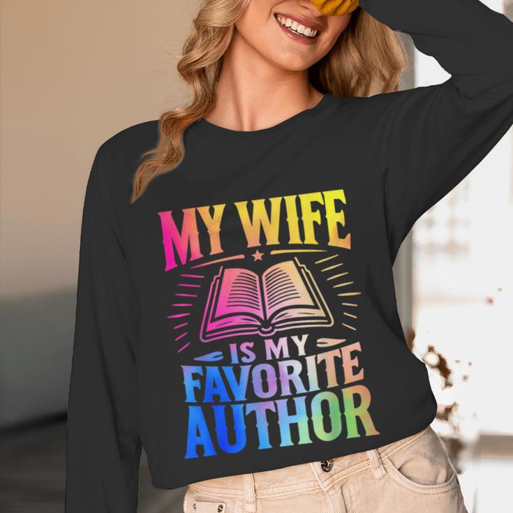 My Wife Is My Favorite Author Book Writer Writing Husband Unisex Long Sleeve T-Shirt