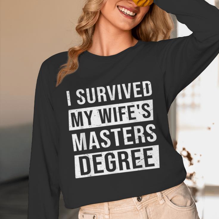 Wife Graduation I Survived My Wife's Master Degree Unisex Long Sleeve T-Shirt