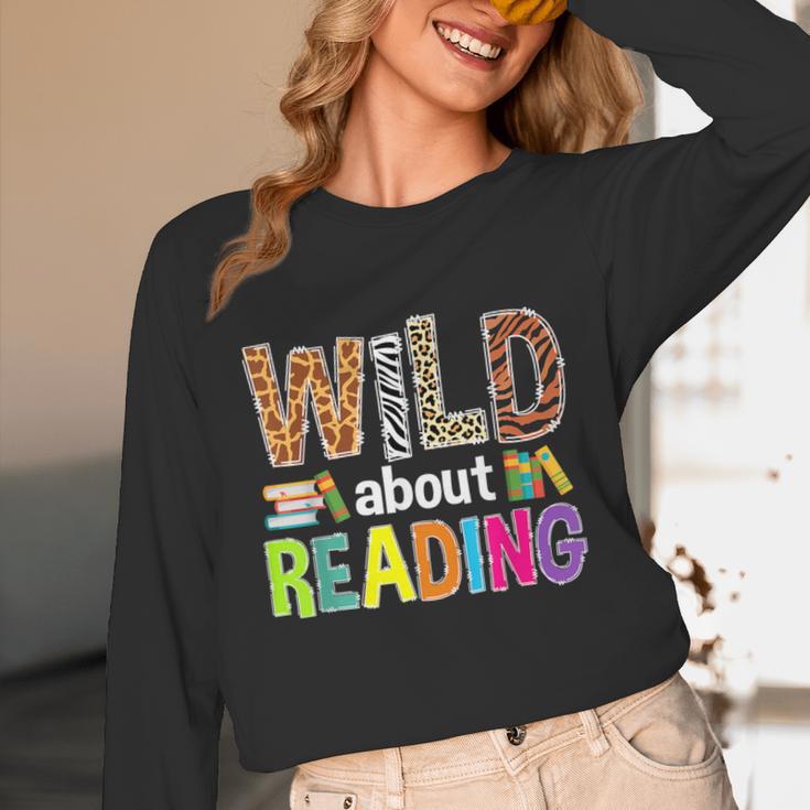 Wild About Reading Library Day Reading Books & Bookworm Unisex Long Sleeve T-Shirt