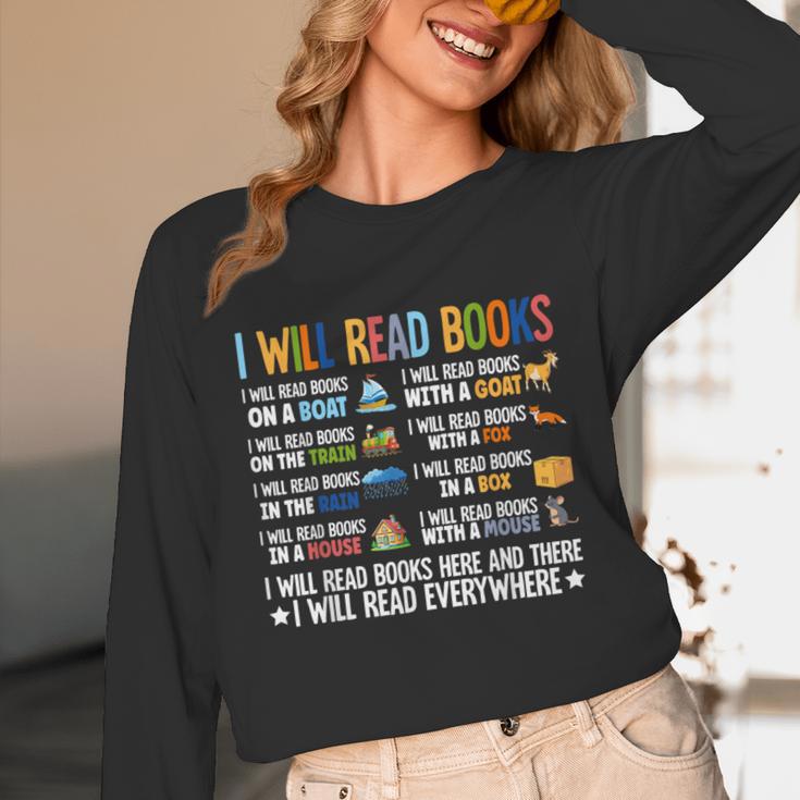 I Will Read Books On A Boat Fun Reading Lover Unisex Long Sleeve T-Shirt I Will Read Books On A Boat Fun Reading Lover Unisex Long Sleeve T-Shirt