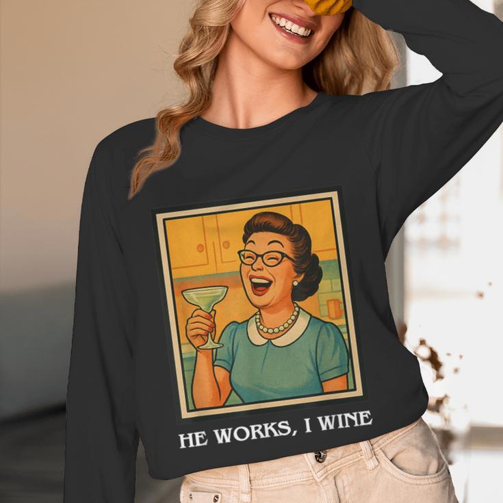 I Wine Housewife Retro Nostalgia Classic 1950s Vintage Humor Unisex Long Sleeve T-Shirt I Wine Housewife Retro Nostalgia Classic 1950s Vintage Humor Unisex Long Sleeve T-Shirt