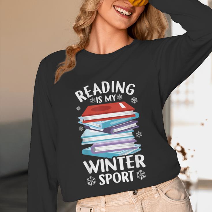 Winter Reading Book Bookworm Winter Unisex Long Sleeve T-Shirt Winter Reading Book Bookworm Winter Unisex Long Sleeve T-Shirt