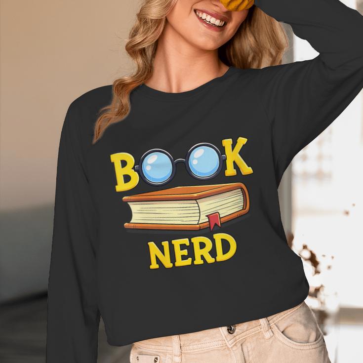 Women's Adorable Book Nerd Typography Minimalist Library Lover Unisex Long Sleeve T-Shirt