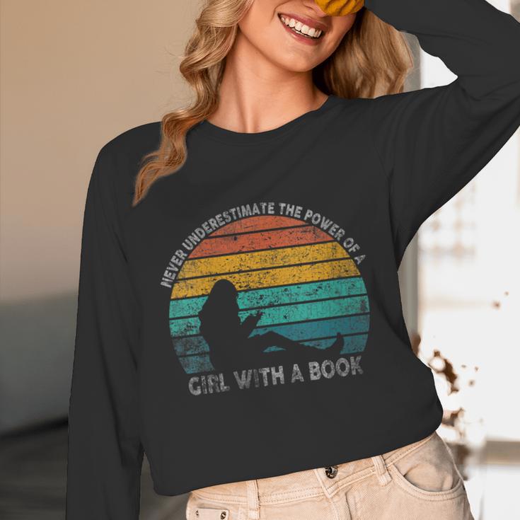 Women's Never Underestimate The Power Of A Girl With Book Reading Unisex Long Sleeve T-Shirt Women's Never Underestimate The Power Of A Girl With Book Reading Unisex Long Sleeve T-Shirt