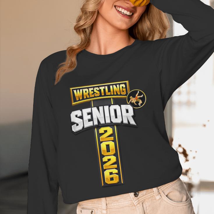 Wrestling Senior Night Senior 2026 Faith Cross Graduation Unisex Long Sleeve T-Shirt