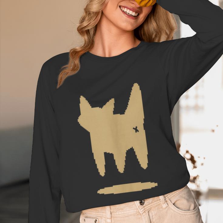 Yk2 Cat With Tomboy Tail 90s Nostalgia Downtown Indie Unisex Long Sleeve T-Shirt